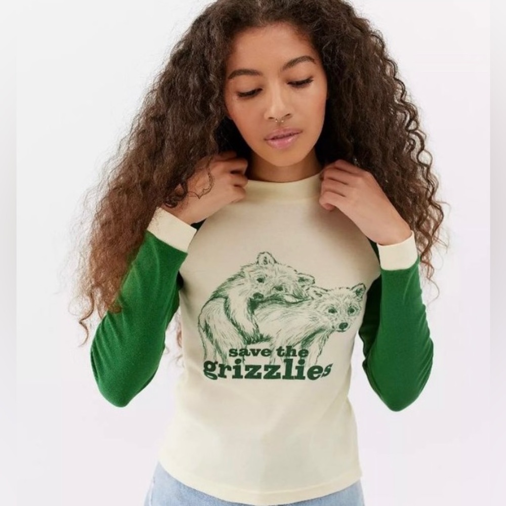 Urban Outfitters Save The Grizzlies Long Sleeve Tee